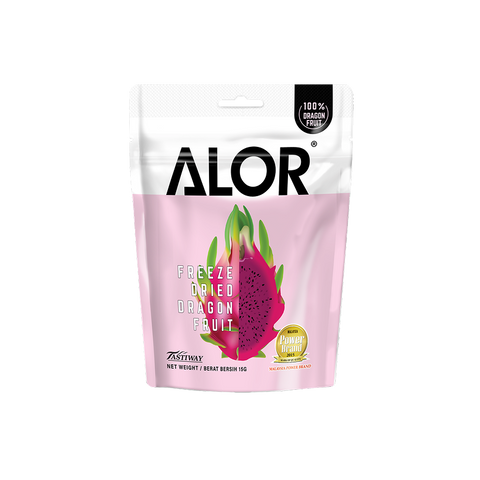 Freeze Dried Dragon Fruit Snack by Alor | 6 Packs | 15g per pack