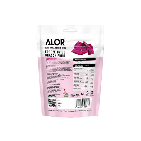 Freeze Dried Dragon Fruit Snack by Alor | 6 Packs | 15g per pack