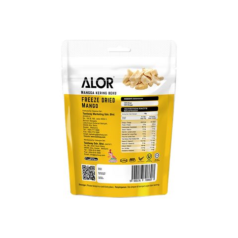 Freeze Dried Mango Snack by Alor | 6 Packs | 15g per pack