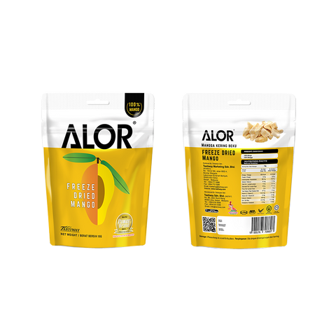 Freeze Dried Mango Snack by Alor | 6 Packs | 15g per pack