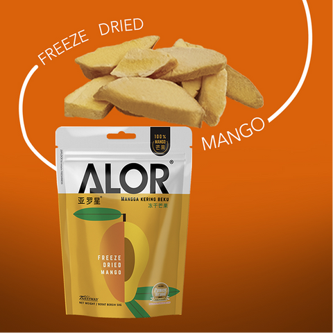 Freeze Dried Mango Snack by Alor | 6 Packs | 15g per pack