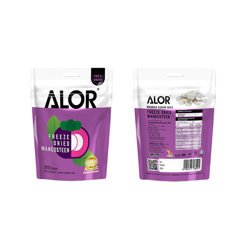 Freeze Dried Mangosteen Snack by Alor | 6 Packs | 15g per pack
