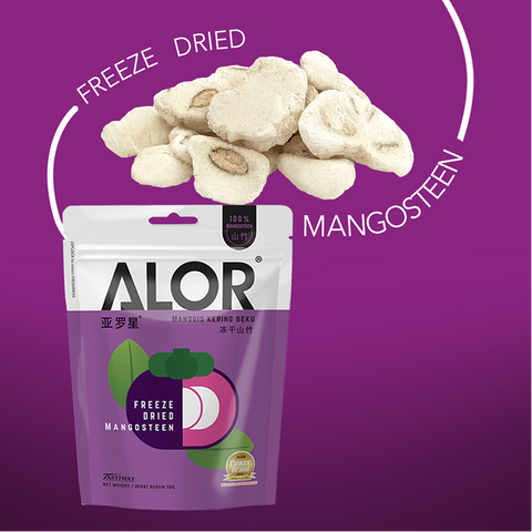 Freeze Dried Mangosteen Snack by Alor | 6 Packs | 15g per pack