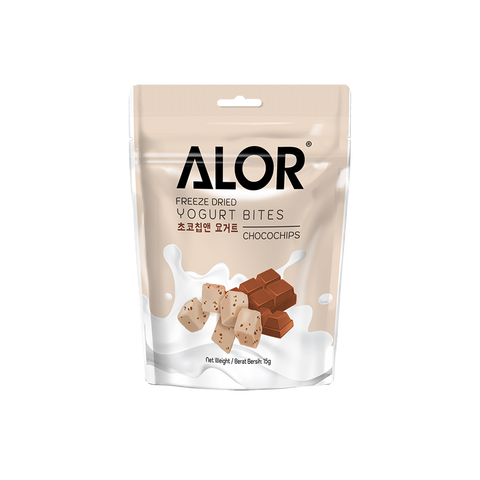 Freeze Dried Yogurt Chocolate Chips by Alor | 6 Packs | 15g per pack