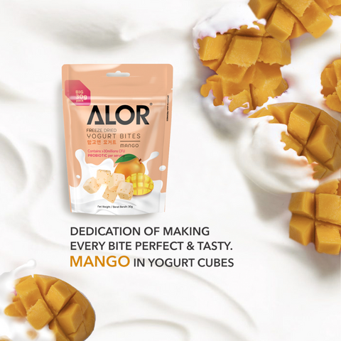 Freeze Dried Mango Yogurt Bites by Alor | 3 Packs | 30g per pack