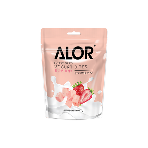 Freeze Dried Strawberry Yogurt Bites by Alor | 6 Packs | 15g per pack